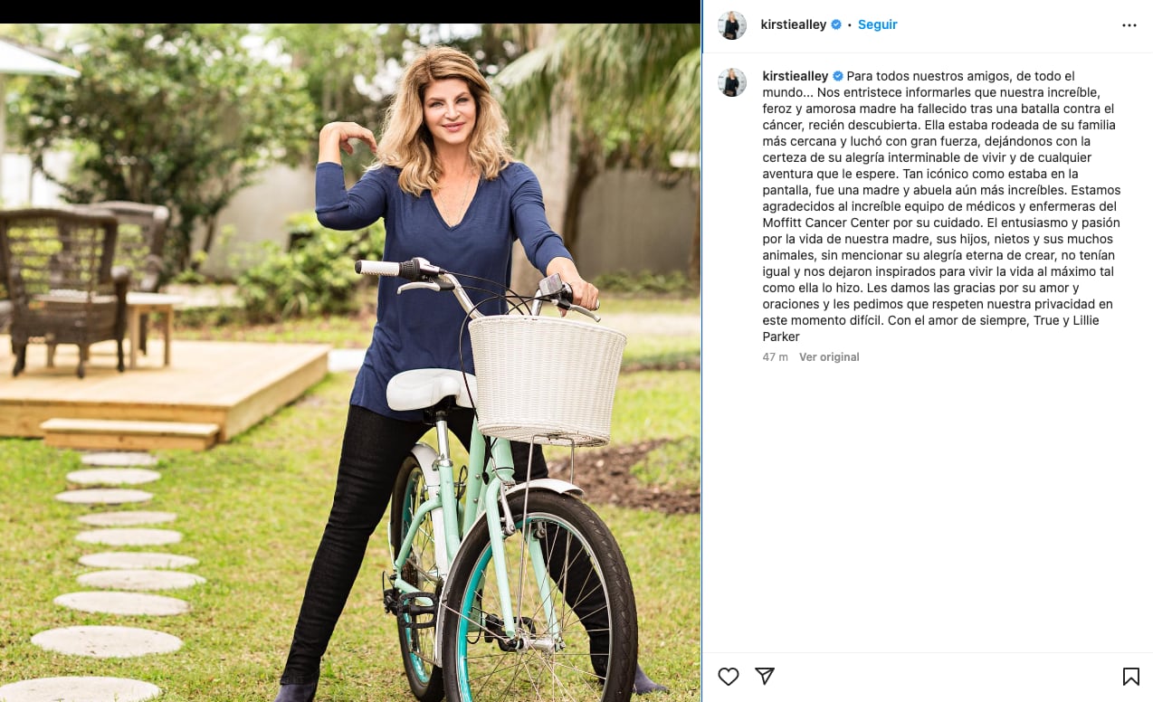 Muere la actriz Kirstie Alley