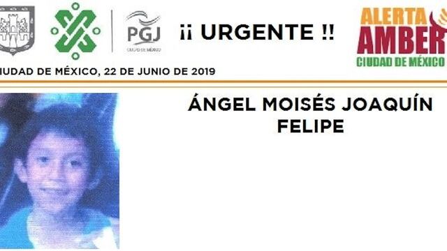 Ángel Moisés Joaquín Felipe tiene 7 años de edad
