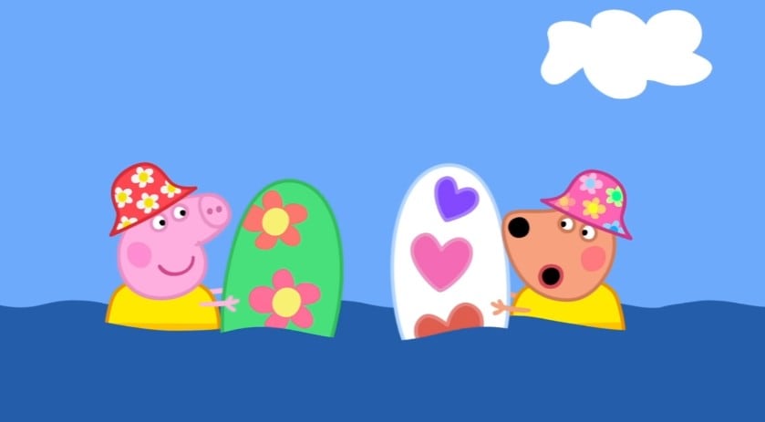 Peppa Pig hace surf bajo el Sol