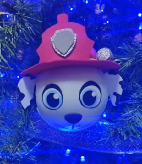 Esferas navideñas de Paw Patrol de foami