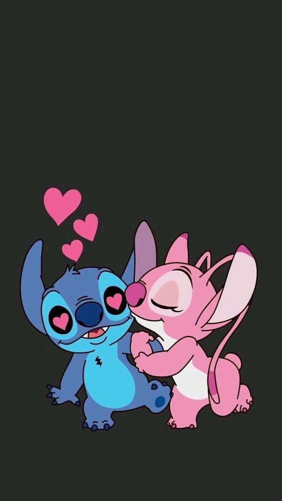 Fondo de pantalla de Stitch y su novia