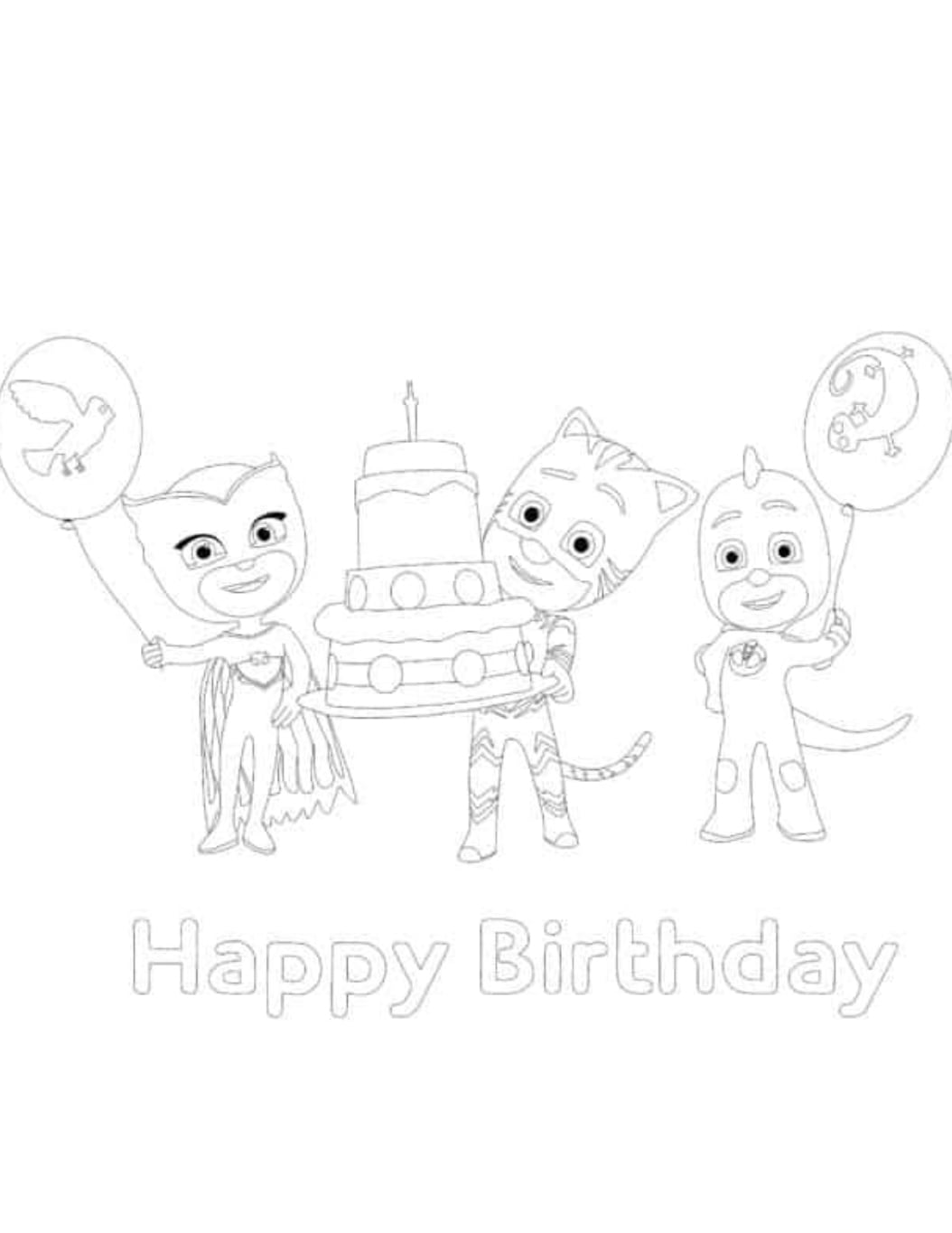 Celebración PJ Masks de cumpleaños