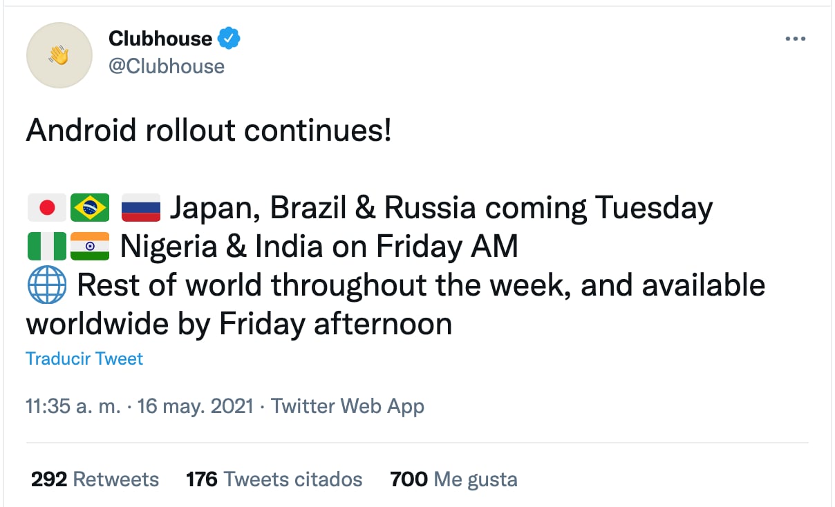 Clubhouse llega a Android