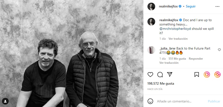 Michael J. Fox y Christopher Lloyd