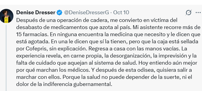 Denise Dresser responde a Sheinbaum