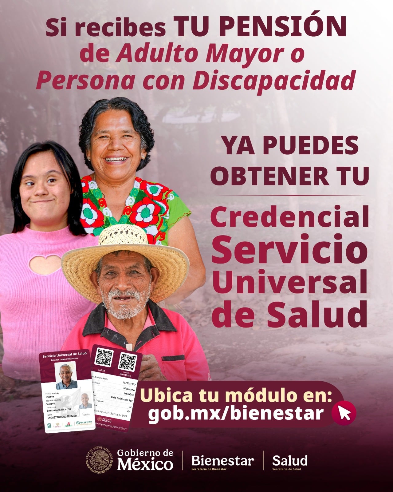 Gobierno de México mantiene registro para credencial del Servicio Universal de Salud.