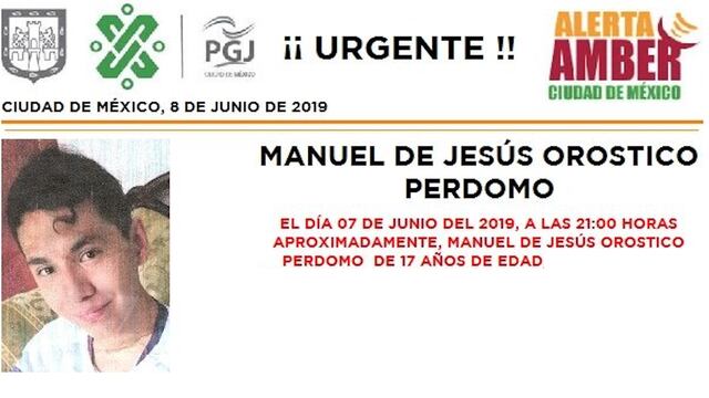 Manuel de Jesús tiene 17 años