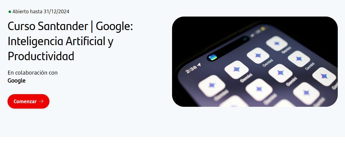 Google y Santander ofrecen beca para estudiar sobre inteligencia artificial