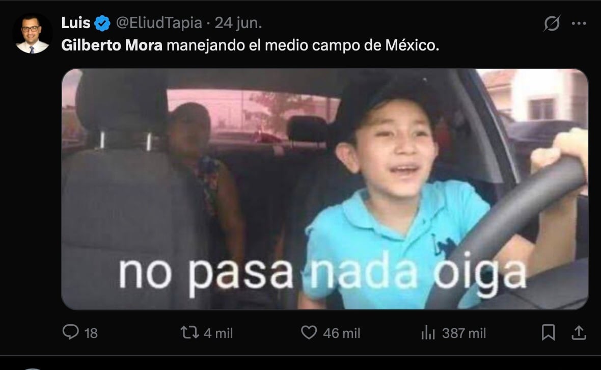 Los mejores memes que dejó la edad de Gilberto Mora en el Mundial 2026