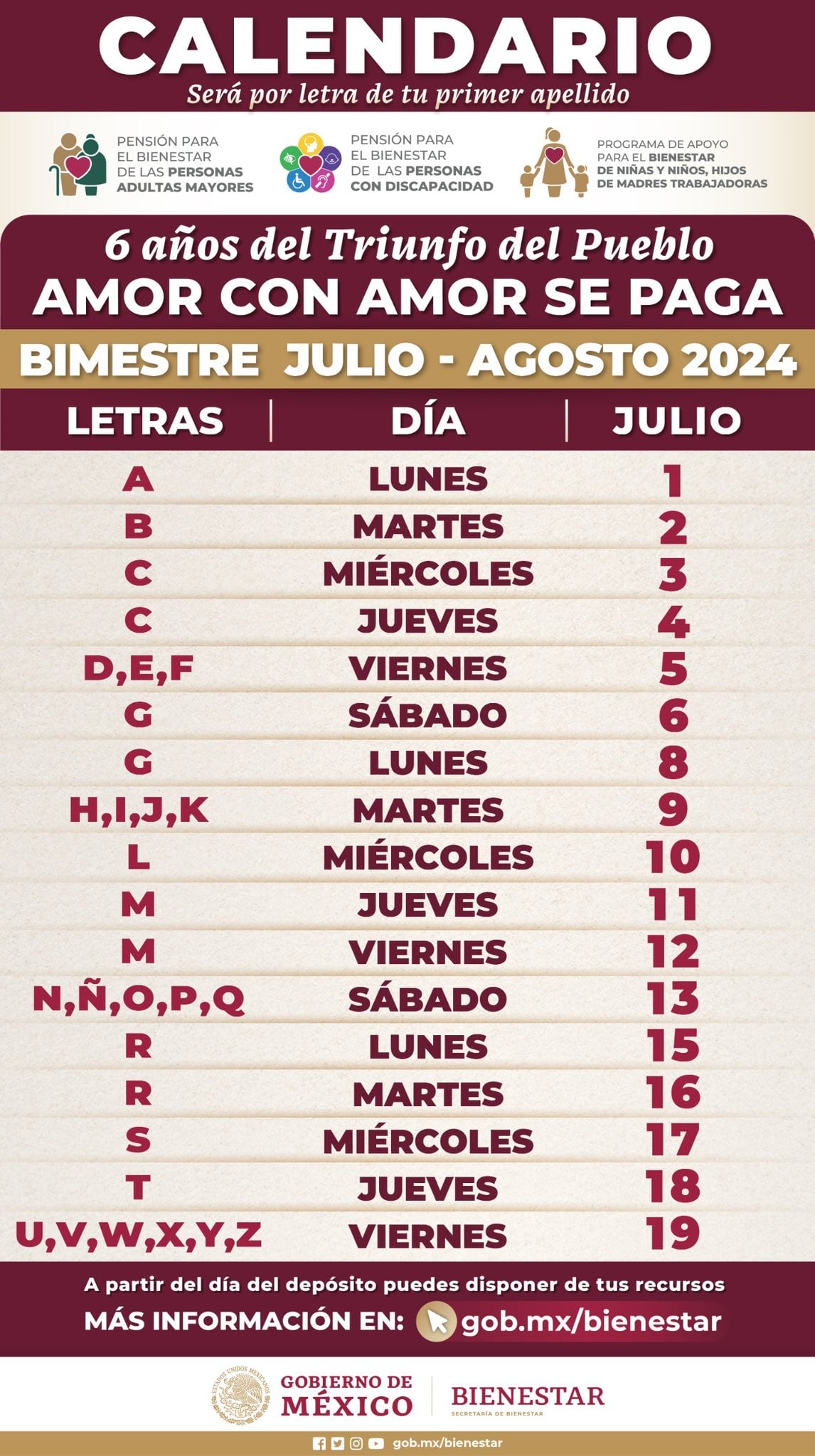 Pensión para el Bienestar 2024: Pago del bimestre julio-agosto