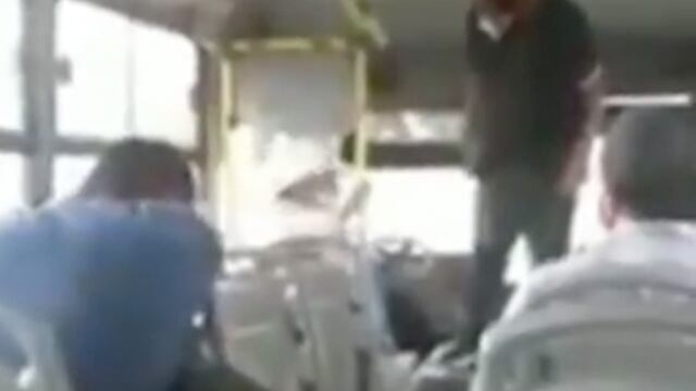 Pelea entre chofer y pasajero