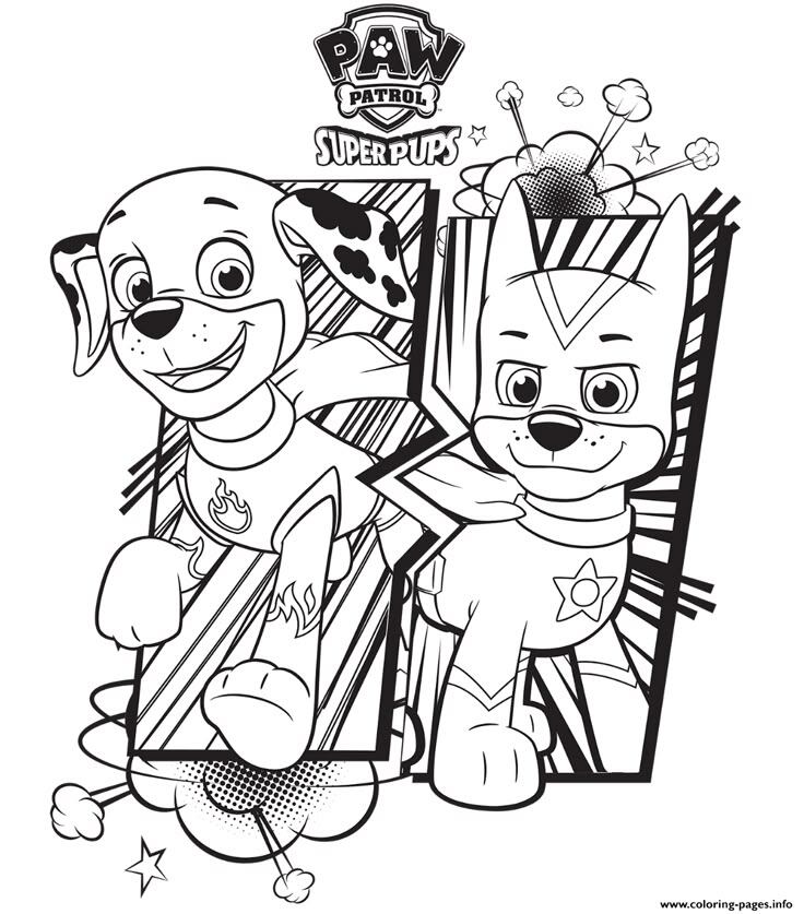 Dibujos de Paw Patrol de graduación para colorear