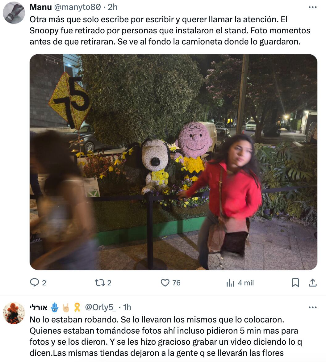 Snoopy del Festival de las Flores 2025 en Polanco