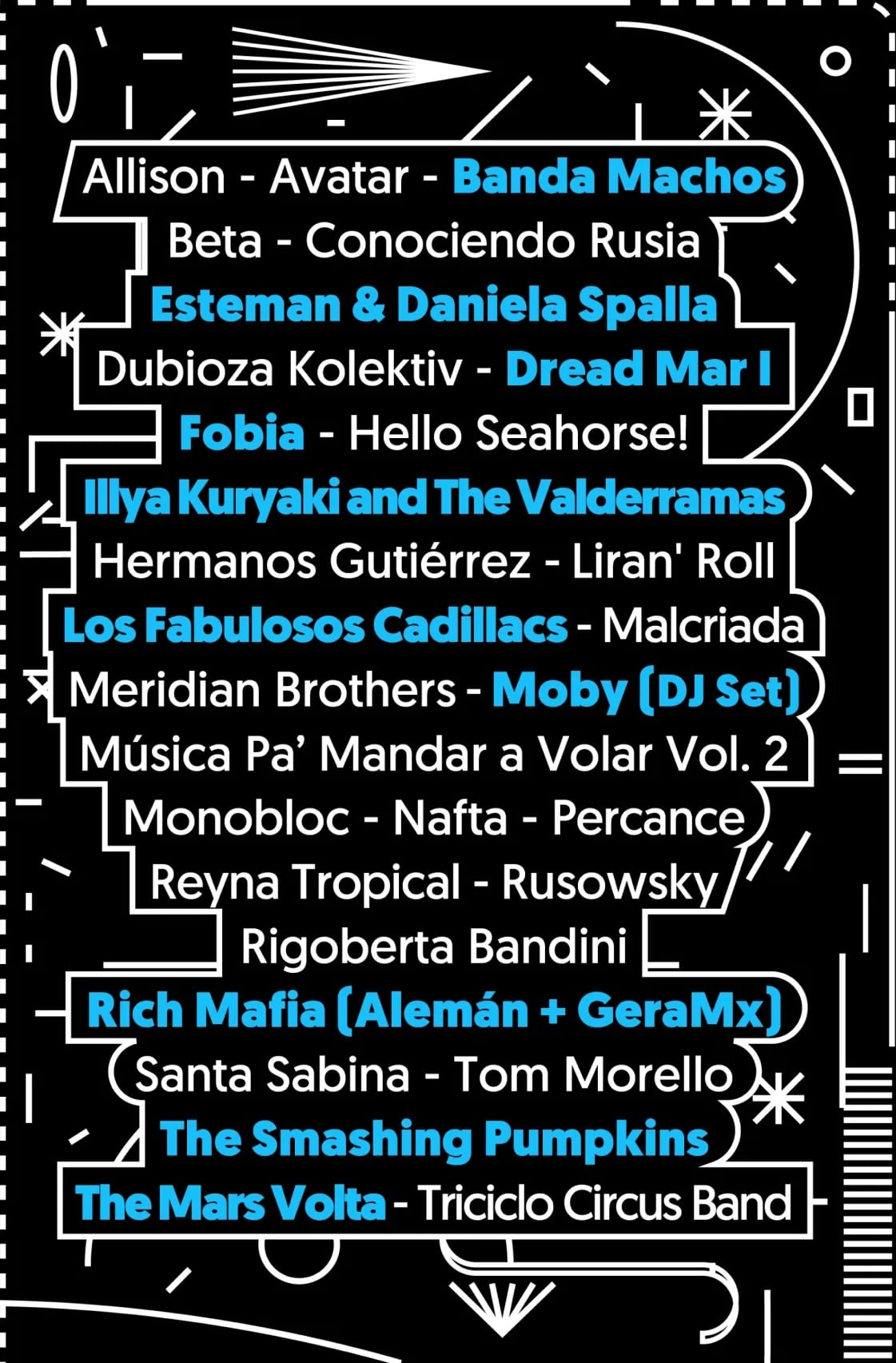 Cartel Vive Latino 2026 por día