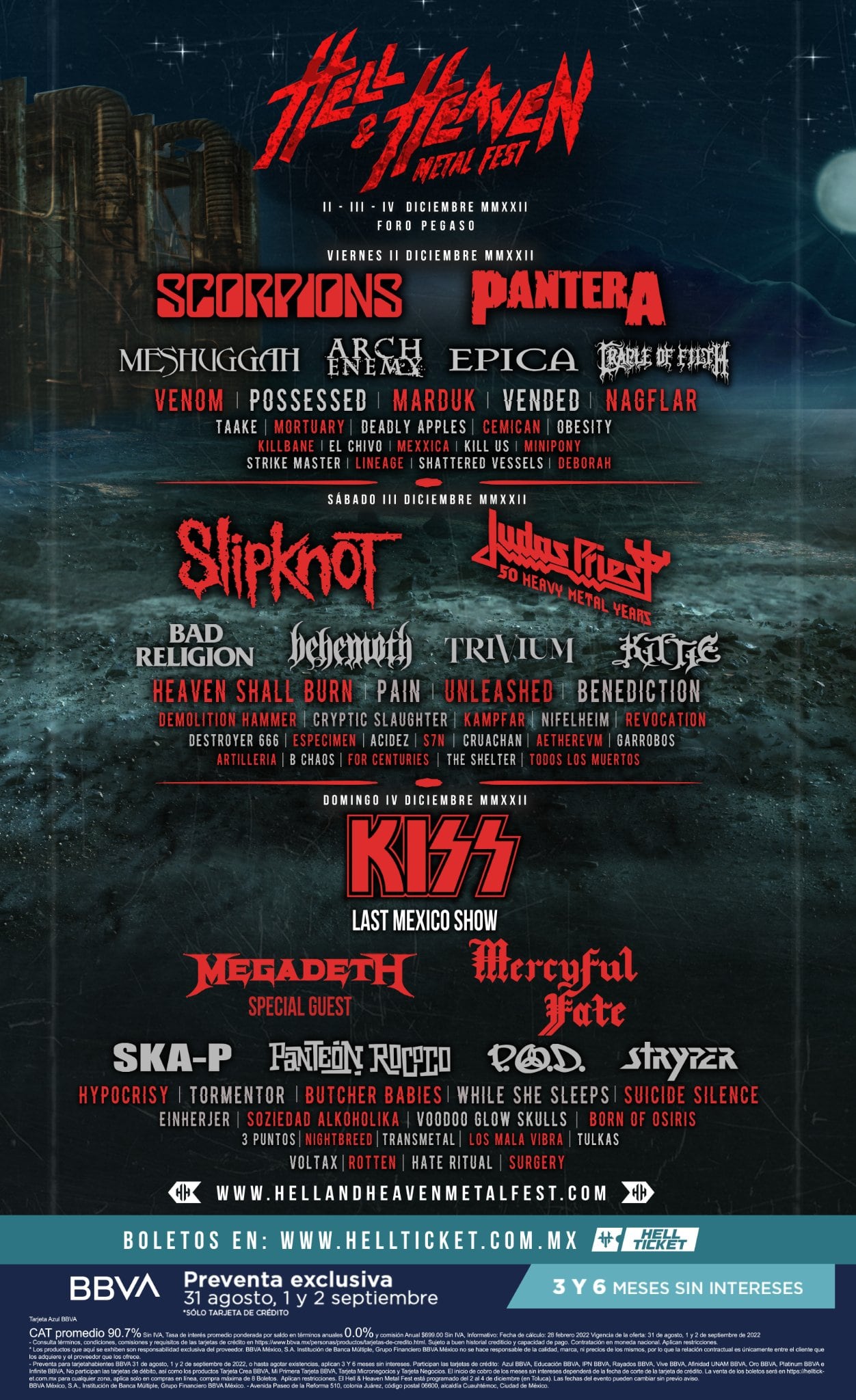 Cartel oficial del Hell and Heaven 2022.