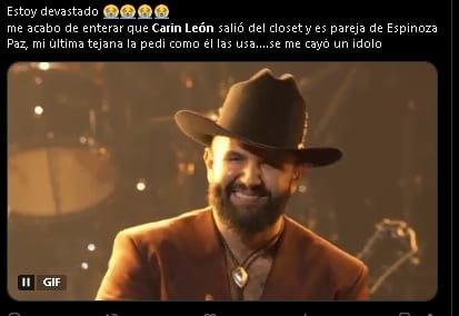 Usuarios opinan sobre el video de Carin León y Espinoza Paz besándose hecho con inteligencia artificial.