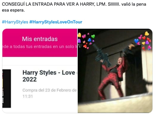 Memes para boletos de Harry Styles