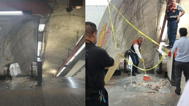 Se desploma plafón en estación del Metro CDMX Río San Joaquín