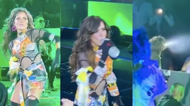 VIDEO: Gloria Trevi le escupe a sus fans cantando Dr Psiquiatra