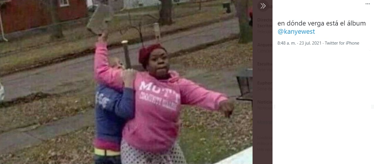 Meme sobre el lanzamiento de 'Donda' Kanye West.