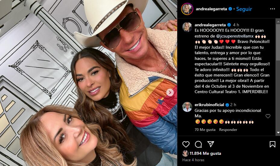 Erik Rubín responde a las palabras de Andrea Legarreta