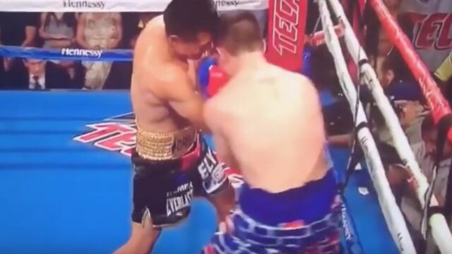 Francisco Vargas al momento de su impresionante impacto.