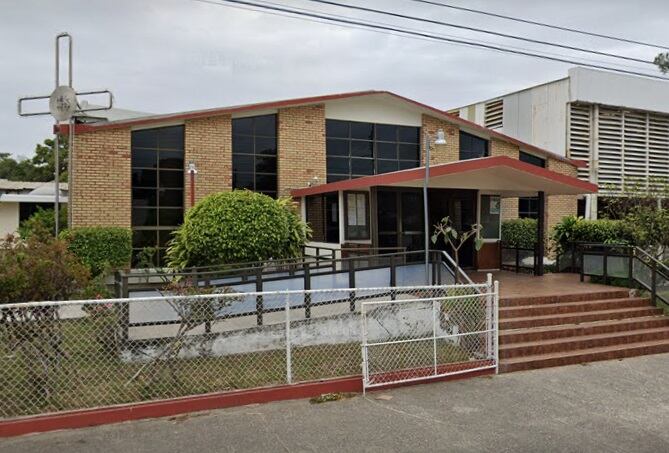 Así se veía por fuera la Parroquia Santa Cruz de Ciudad Madero, Tamaulipas, antes de desplomarse