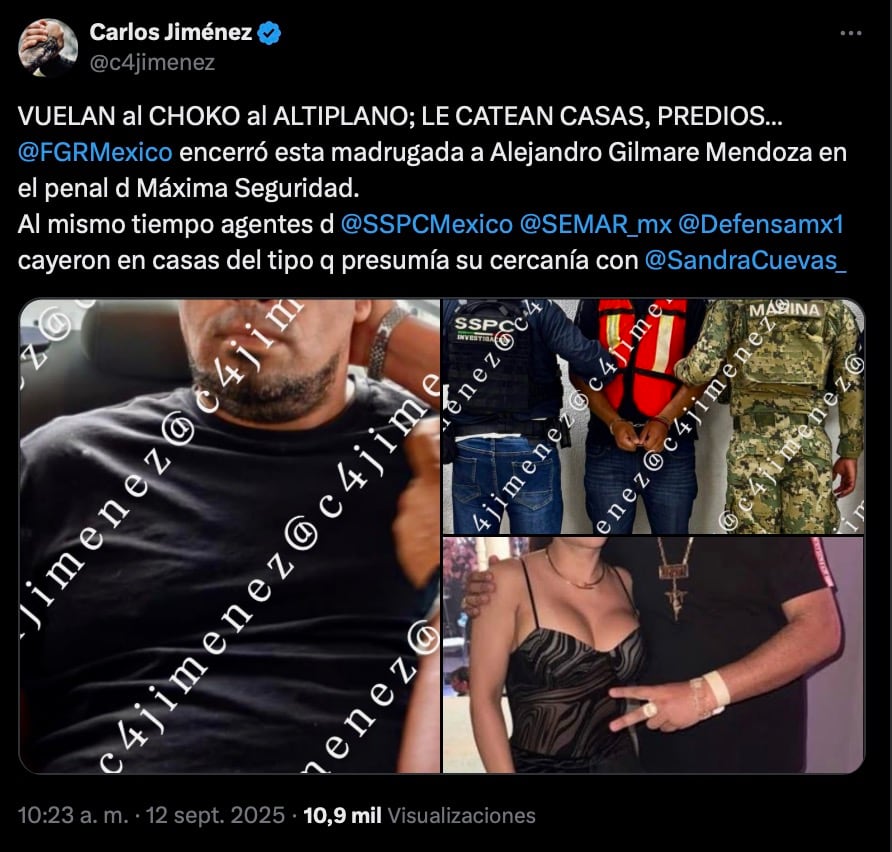 Trasladan a Alejandro Gilmare Mendoza, el Choko, al Penal del Altiplano