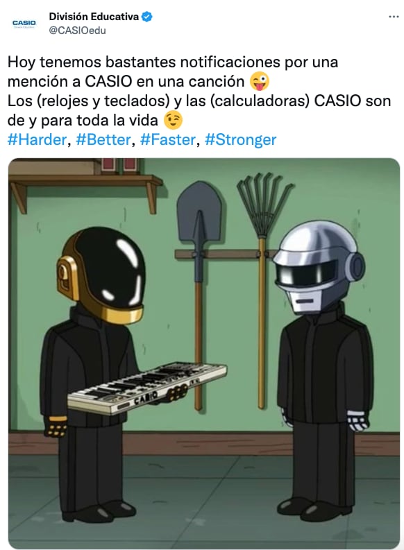 La cuenta de Twitter oficial de Casio responde a Shakira