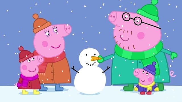 Etiquetas navideñas de Peppa Pig para imprimir