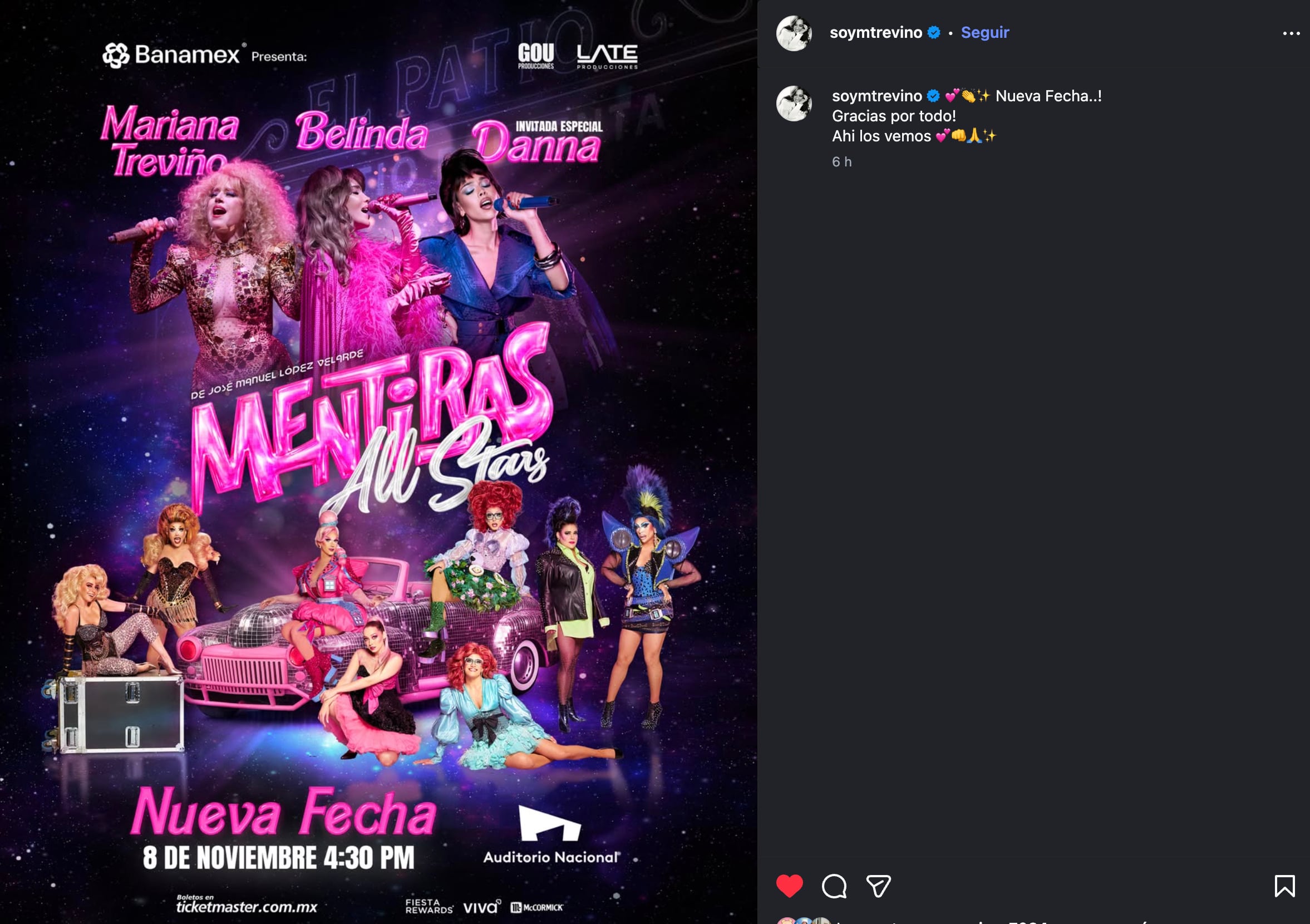 Mariana Treviño promociona la nueva fecha en el Auditorio Nacional