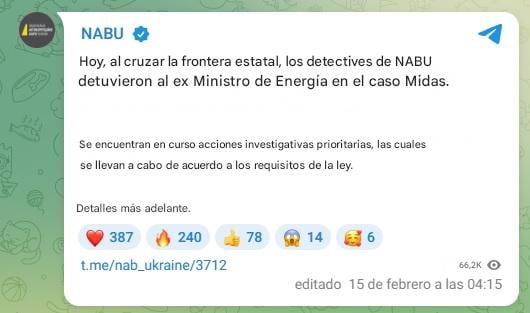 Herman Galushchenko, exministro de Ucrania, es detenido por NABU.