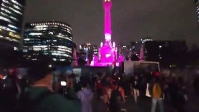 Corte a la circulación en el Ángel de la Independencia por manifestantes pro Palestina
