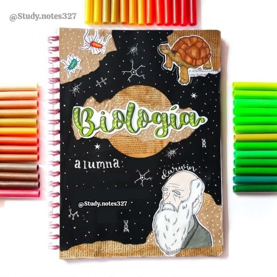 Forro de libreta con temática de materia