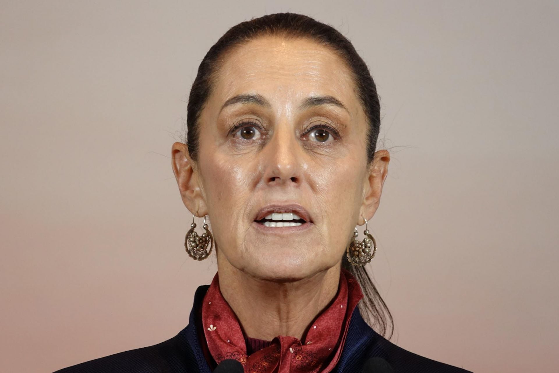 Claudia Sheinbaum llegó a Palacio Nacional para visitar a AMLO