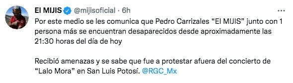 Tuit de la cuenta del "Mijis"