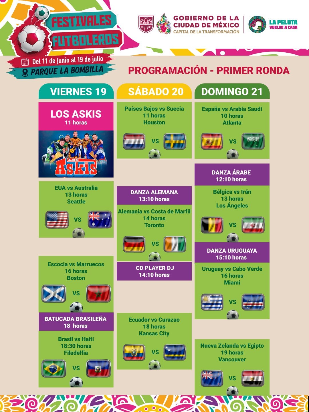 Festivales futboleros en la CDMX por el Mundial 2026.