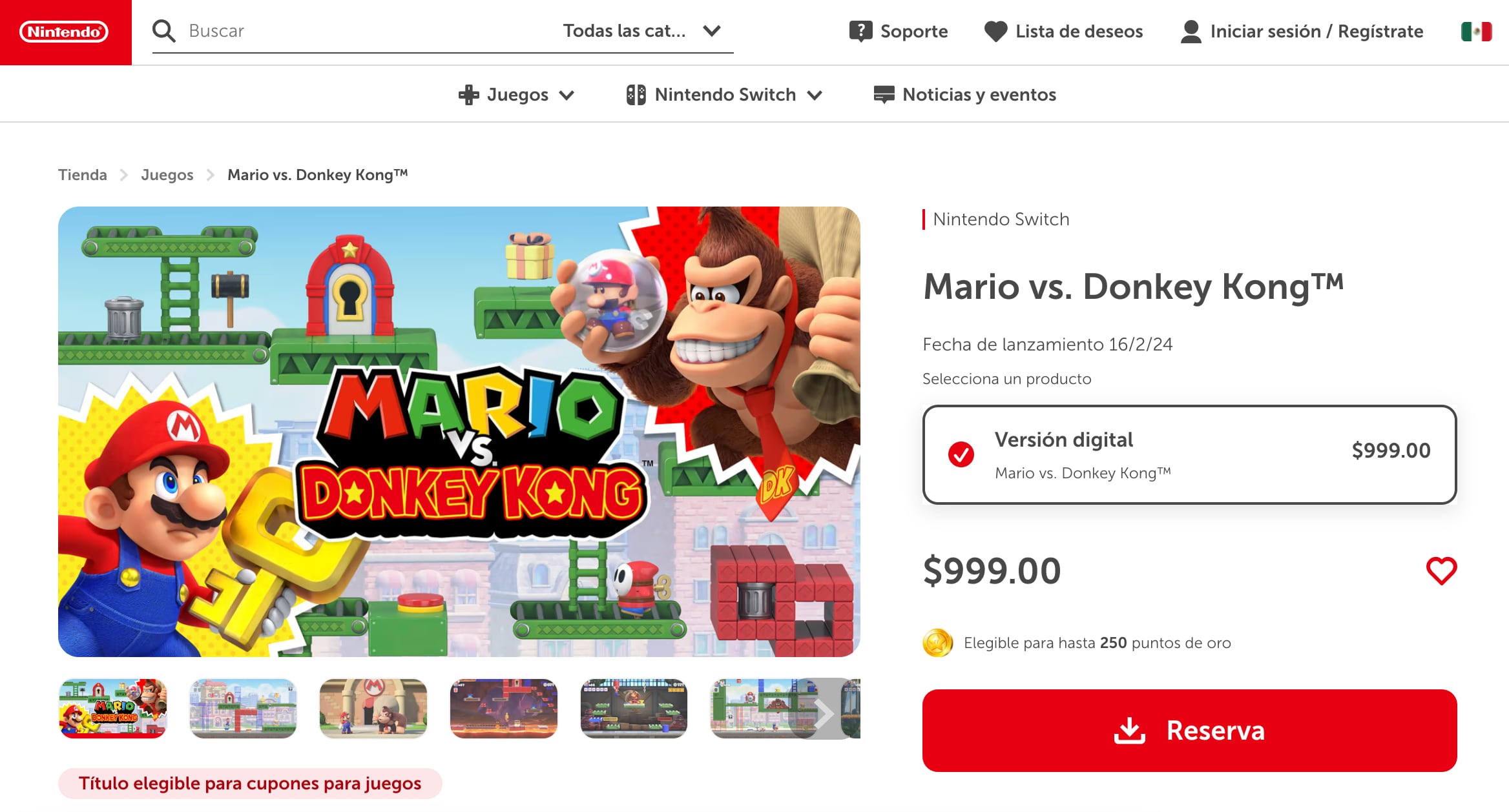 Registran una baja de pecios en los juegos de Nintendo Switch México