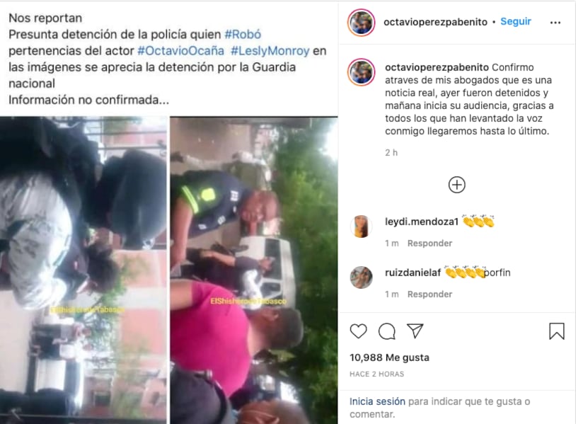 Confirman detención de policía que robó aOctavio Ocaña