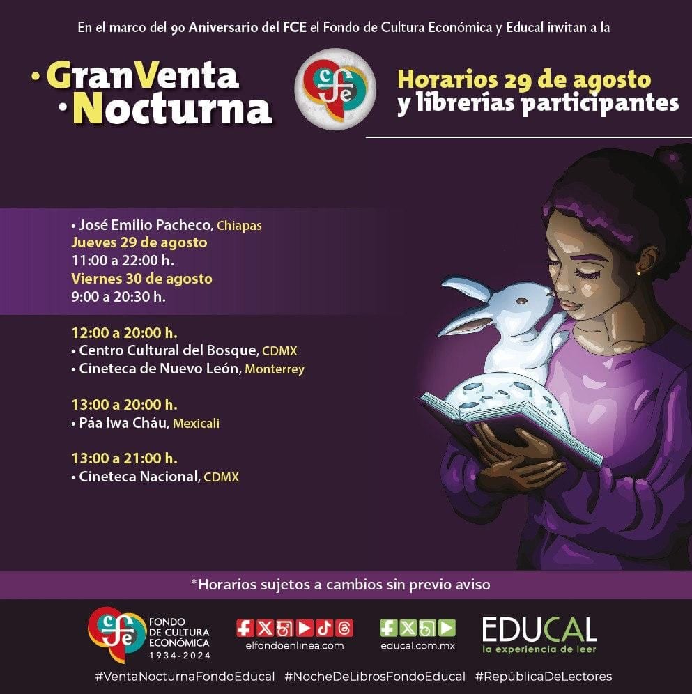 Horarios de la Venta Nocturna de FCE 2024