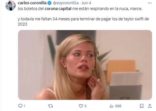 Memes por el cartel del Corona Capital 2024