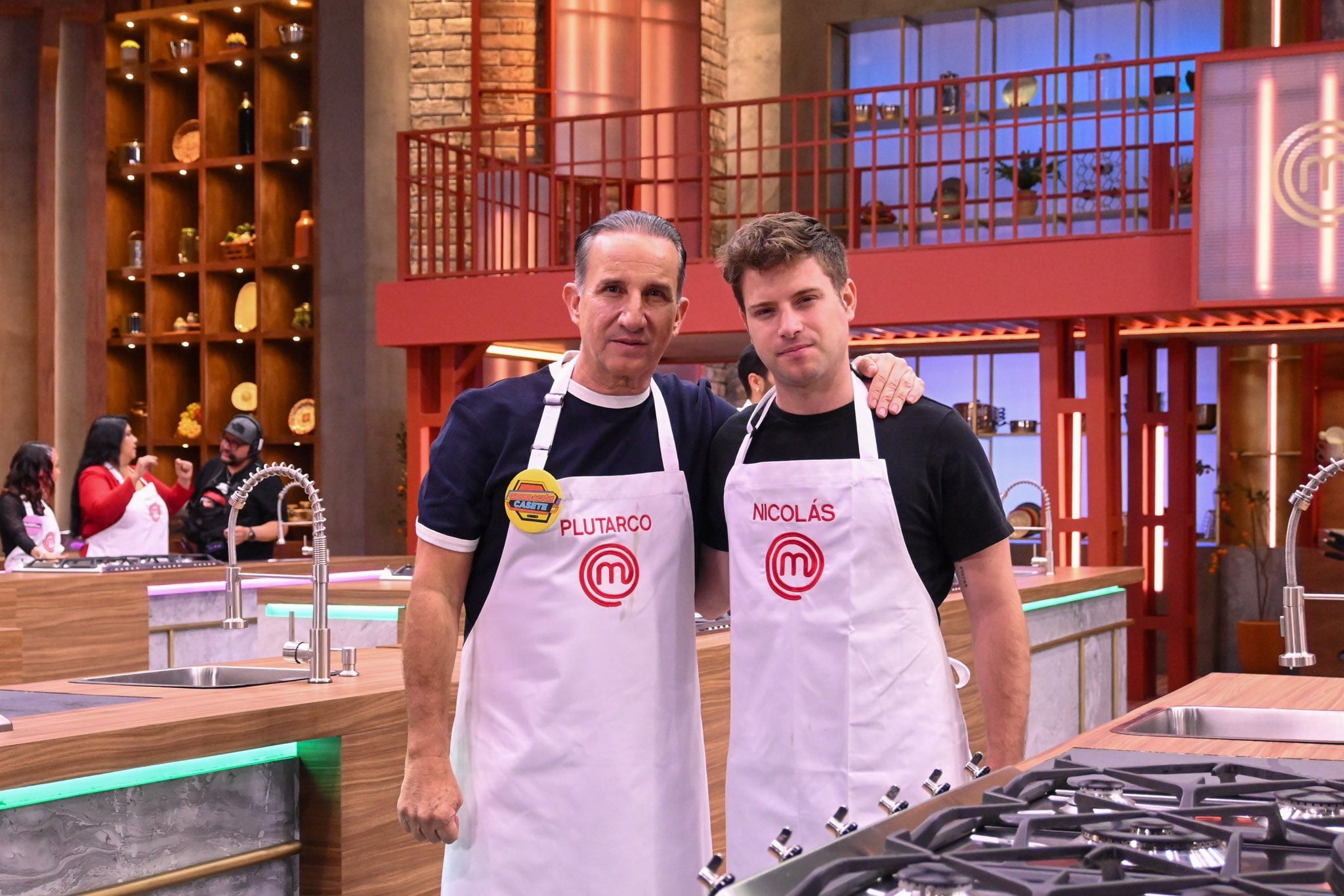 Plutarco Haza y su hijo, Nicolás Haza, en MasterChef Celebrity 2025