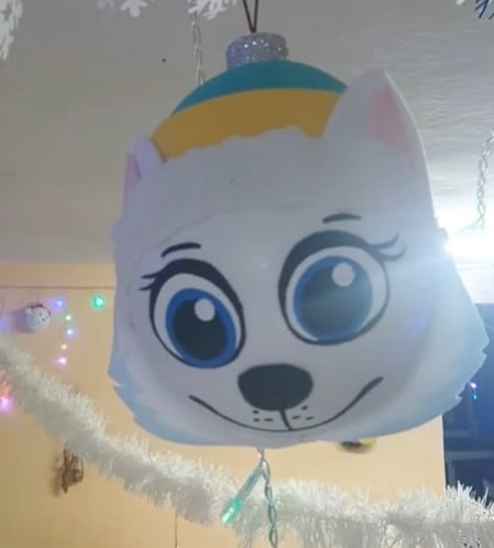 Esferas navideñas de Paw Patrol de foami