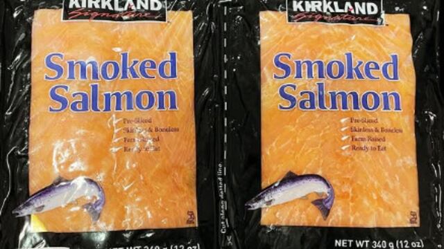 Salmón ahumado de Kirkland vendido por Costco