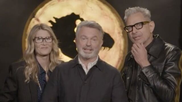 Laura Dern, Sam Neill y Jeff Goldblum