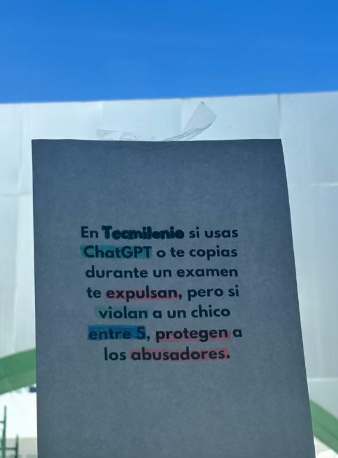 Protestas por Rudy en TecMilenio Las Torres