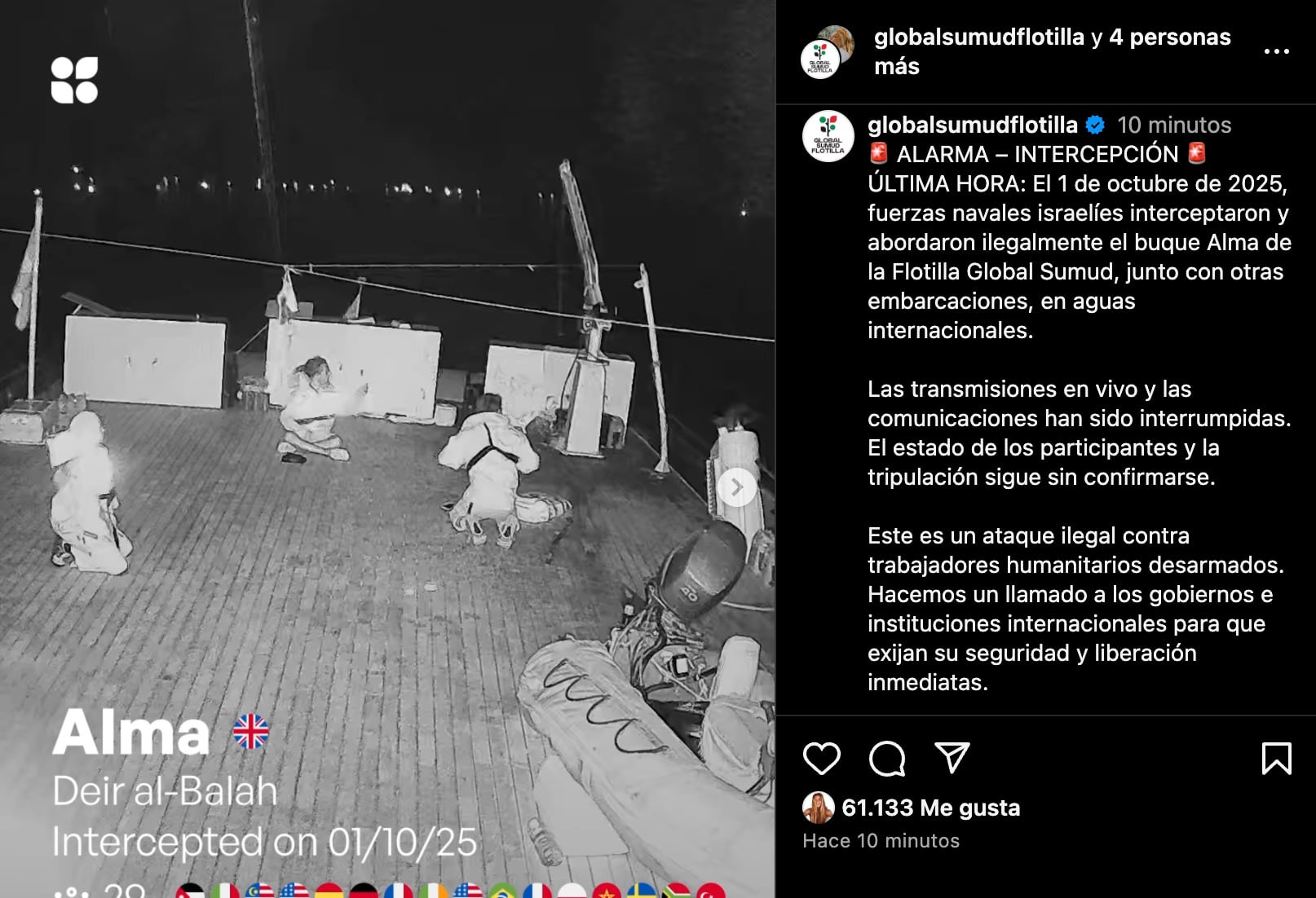 Israel detienen flotilla con ayuda para Gaza