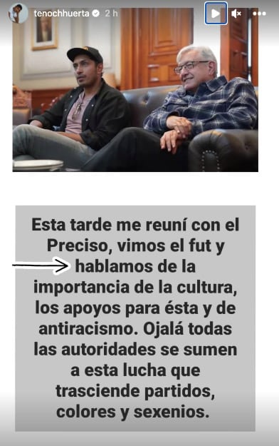 Tenoch Huerta explicó de qué habló con AMLO en Palacio Nacional, además de ver el México vs Argentina del Mundial de Qatar