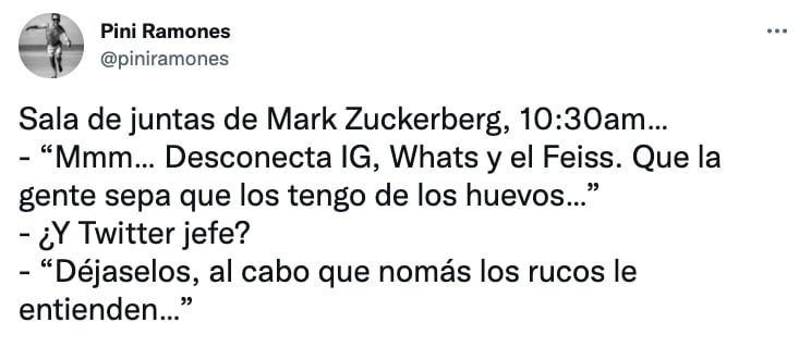 Chiste de 'Pini' Ramones en Twitter