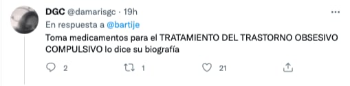 usuario de twitter defiende a Gabriel Boric por tener TOC